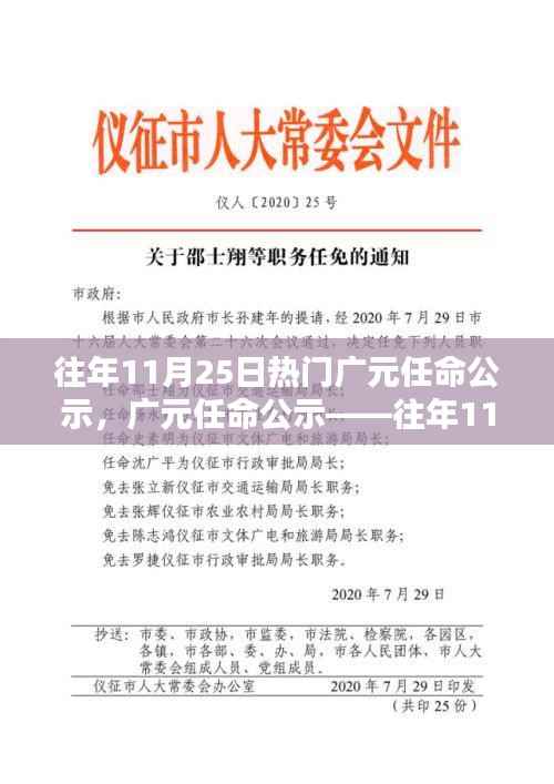 广元任命公示,历年11月25日热点深度解析