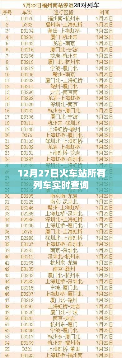 火车站列车实时查询系统,最新车次动态掌握