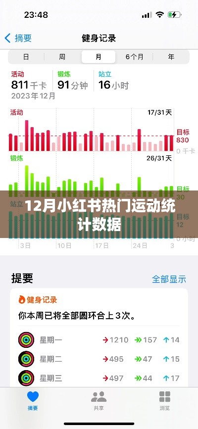 小红书运动数据榜单出炉,揭秘十二月热门运动风潮
