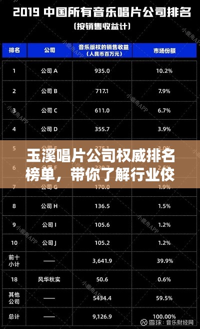 玉溪唱片公司权威排名榜单,带你了解行业佼佼者!