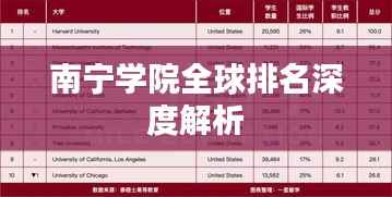 南宁学院全球排名深度解析
