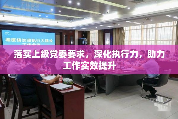 落实上级党委要求,深化执行力,助力工作实效提升