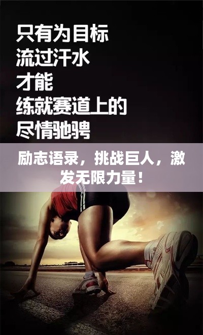 励志语录,挑战巨人,激发无限力量!