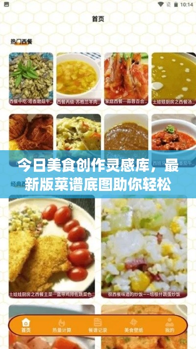 今日美食创作灵感库，最新版菜谱底图助你轻松打造美食盛宴