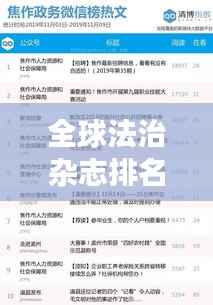 全球法治杂志排名大揭秘,影响力榜单重磅来袭!