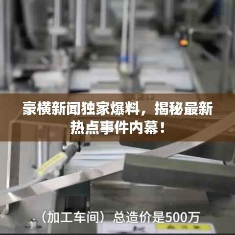 豪横新闻独家爆料,揭秘最新热点事件内幕!