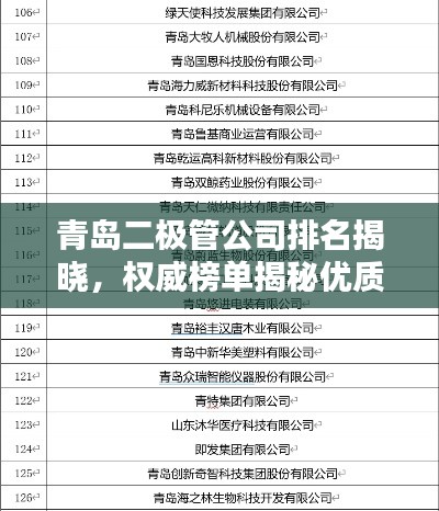青岛二极管公司排名揭晓,权威榜单揭秘优质企业!