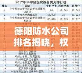 德阳防水公司排名揭晓,权威榜单,优质企业一览无余!