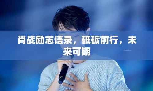 肖战励志语录,砥砺前行,未来可期